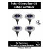 Özel Su Geçirmez Dayanıklı 8 Ledli Solar Güneş Enerjili Işık Bahçe Dekor Aydınlatma Lambası - 4 Adet