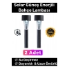 Premium Kablosuz Su Geçirmez Dayanıklı Şık Solar Güneş Enerjili Bahçe Lambası Saplama 30cm 2 Adet