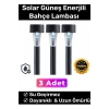 Premium Kablosuz Su Geçirmez Dayanıklı Şık Solar Güneş Enerjili Bahçe Lambası Saplama 30cm 3 Adet