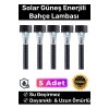 Premium Kablosuz Su Geçirmez Dayanıklı Şık Solar Güneş Enerjili Bahçe Lambası Saplama 30cm 5 Adet