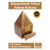 Premium Seri Taşınabilir El Yapımı Ahşap Dekoratif Konik Tütsü Yakma Kutusu