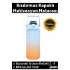 Premium Çift Renk Ölçü Baskılı Sızdırmaz Akmaz Motivasyon Matara Suluk Sağlıklı Plastik 1 Lt Su Şişe