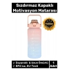 Premium Çift Renk Ölçü Baskılı Sızdırmaz Akmaz Motivasyon Matara Suluk Sağlıklı Plastik 1 Lt Su Şişe