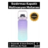 Premium Çift Renk Ölçü Baskılı Sızdırmaz Akmaz Motivasyon Matara Suluk Sağlıklı Plastik 2 Lt Su Şişe