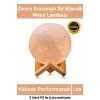Premium Seri Çevre Korumalı 3d Standlı Küre Dekoratif Yüksek Performanslı Led Ay Gece Masa Lambası