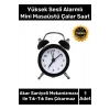 Premium Yüksek Sesli Alarmlı Pilli Dekoratif Çift Çanlı Mini Masaüstü Analog Dekoratif Çalar Saat