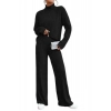 Özel Seri Oversize Rahat Şık Tasarım Siyah Alt Üst Kadın Eşofman Siyah Takım