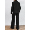 Özel Seri Oversize Rahat Şık Tasarım Siyah Alt Üst Kadın Eşofman Siyah Takım