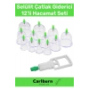 Premium Series Selülit Çatlak Giderici Vakumlu Masaj Aleti 12li Kupa Hacamat Seti
