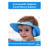 Bebek Duş Başlığı Ayarlanabilir Düğmeli Çocuk Küvet Göze Su Kaçırmayan Mavi Banyo Şapkası - 2 Adet