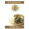 Özel Kutulu Hediyelik Kripto Hatıra Koleksiyon Bitcoin Madeni Para Altın Rengi 2li Set