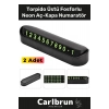 Lüks Araç Içi Telefon Numarası Oto Cam Kartı Torpido Üstü Fosforlu Neon Aç-Kapa Numaratör 2 Adet