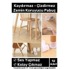 Premium Kaydırmaz Çizdirmez Mobilya Masa Sandalye Zemin Koruyucu Silikon Pabuç Ayak Kılıf 12 Adet