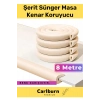 Lüks İz Bırakmaz Kalın Sehpa Esnek Çocuk Bebek Şerit Sünger Mobilya Masa Kenar Köşe Koruyucu 8 Metre