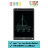 Premium Lcd Ekranlı Kalemli Dijital Çizim Tableti Yazı Tahtası Boyama Resim Akıllı Tablet 12 Inc