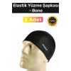 Özel Üretim Su Geçirmez Silikon Yüzücü Havuz Ve Deniz Bonesi Elastik Yüzme Şapkası 2li Set