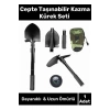 Premium Seri Cepte Taşıma Çantalı Katlanabilir Kamp Portatif Pusula Testere Kazma Kürek Deprem Seti