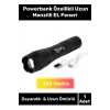 Deluxe Seri Beyaz Gün Işığı 3 Modlu 250 Metre Menzilli Powerbank Özellikli Uzun Menzilli EL Feneri