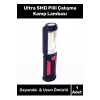 Deluxe Seri Beyaz Aydınlatma Kauçuk Mıknatıslı Ultra SMD Pilli Çalışma Kamp Lambası