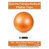 Profesyonel Seri Dayanıklı Yüksek Kalite Mini Gymball 20cm Turuncu Pilates Topu Şişirme Pompa Hediye