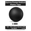 i Dayanıklı Mini Gymball 20cm Siyah Pilates Topu Şişirme Pompa