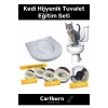 Özel Üretim Klozet Alıştırma Kapağı Kum Kabı Wc Yavru Yetişkin Kedi Hijyenik Tuvalet Eğitim Seti