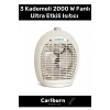 Özel Üretim Sessiz Masa Üstü Duvara Monte Soğuk Sıcak 3 Kademeli 2000 W Fanlı Ultra Etkili Isıtıcı