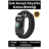 Özel Üretim Kiti Düdük Çakı Pusula Çakmaktaşı Paraşüt İpi Rahat Çok Amaçlı Hayatta Kalma Bilekliği