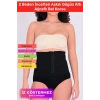 1 Beden İncelten Toparlayıcı Sıkılaştırıcı Vücut Şekillendirici Kaymaz Ağraflı Yüksek Bel Slip Korse