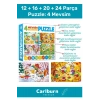 Özel Üretim Zeka Geliştirici Eğitici Çocuk 12 + 16 + 20 + 24 Parça Puzzle: 4 Mevsim