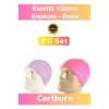 Özel Üretim Su Geçirmez Silikon Yüzücü Havuz Deniz Bonesi Elastik Yüzme Şapkası 2li Set