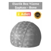 Özel Üretim Su Geçirmez Yüzücü Havuz Deniz Bonesi Elastik Bez Yüzme Şapkası 2li Set