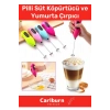 Premium Çelik Uçlu Pilli Kahve Sos Krema Mama Süt Köpürtücü Yumurta Çırpıcı Mini Mikser