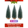 Mini Çam Masaüstü Minyatür Dekorasyon Küçük Süs Kar Yeni Yıl Noel Yapay Sedir Ağacı 15cm 3 Adet