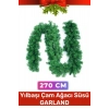Premium Doğal Görünümlü Dekoratif Yeni Yıl Noel Yılbaşı Çam Ağacı Süsü Garland Büyük Boy 270 Cm