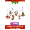 Özel Üretim Noel Yeni Yıl Yılbaşı Temalı Çift Taraflı Sarkıt Tavan Süs 6lı Kağıt Süs