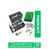 Profesyonel Blackjack 200 Poker Çipli 2 İskambil Kağıtlı Texas Holdem Casino Metal Poker Oyunu Seti