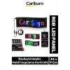 Taşınabilir Özelleştirilebilir Cama Yapıştırılan Mobil Uygulama Kontrollü Araç Oto RGB LED Panel