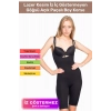 Premium Lazer Kesim İz İç Göstermeyen Kaymaz Toparlayıcı Şekillendirici Göğsü Açık Paçalı Boy Korse