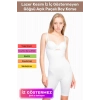 Premium Lazer Kesim İz İç Göstermeyen Kaymaz Toparlayıcı Şekillendirici Göğsü Açık Paçalı Boy Korse