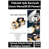 Premium Beyaz Aydınlatmalı 150 Metre Mesafeli 1200 mAh Pil 6 Mod Şarjlı EL Feneri Projektör Tipi