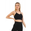 Özel Üretim Göğüs Toparlayıcı Sarkma Önleyen Spor Günlük İnce İp Askılı Pedli Fitilli Crop Büstiyer