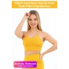 Özel Üretim Göğüs Toparlayıcı Sarkma Önleyen Spor Günlük İnce İp Askılı Pedli Fitilli Crop Büstiyer