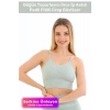 Özel Üretim Göğüs Toparlayıcı Sarkma Önleyen Spor Günlük İnce İp Askılı Pedli Fitilli Crop Büstiyer