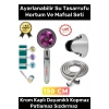 Sağlam Kopmaz Paslanmaz Turbo Duş Başlığı Basınçlı Ayarlanabilir Su Tasarrufu Hortum Mafsal Seti