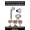 Paslanmaz Filtreli Su Tasarruflu Arıtmalı Duş Başlığı Doğal Taş Boncuklu Başlık Hortum Mafsal Seti