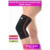 Ortopedik Koruyucu Çift Taraflı Kullanılabilen Elastik Örme Likralı Kompakt Spor Dizlik Unisex