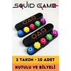 Özel Üretim Kumlu Renkli Beş Taş Gonggi Kalamar Squid Game 5 Taş Oyunu - 2 Set