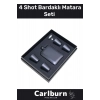 Özel Üretim Uzun Süre Soğuk Tutan Kahve Çelik Kutulu 1 Matara 4 Shot Bardak Hediye Seti