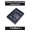 Özel Üretim Uzun Süre Soğuk Tutan Kahve Çelik Kutulu 1 Matara 4 Shot Bardak Hediye Seti
